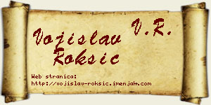 Vojislav Roksić vizit kartica
